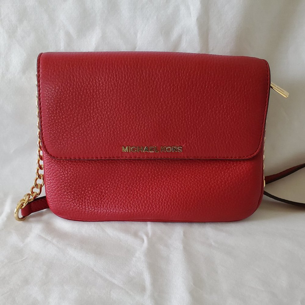 Michael Kors 32T5GBFC7L Bedford Shoulder/Crossbody Bag Cherry